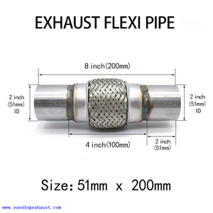 Réparation de tuyau flexible de joint de tube d'échappement flexible de 51 x 200 mm