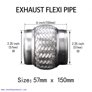 2,25 pouces x 6 pouces tuyau flexible d'échappement soudé sur la réparation de tube flexible de joint flexible